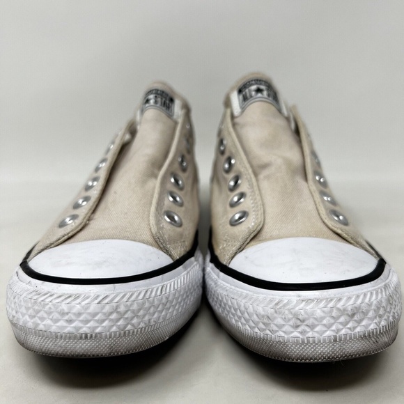 CONVERSE women ADULT CHUCK TAYLOR ALL STAR SLIP-ON SHOES Papyrus/White/Black 8 - Picture 3 of 11